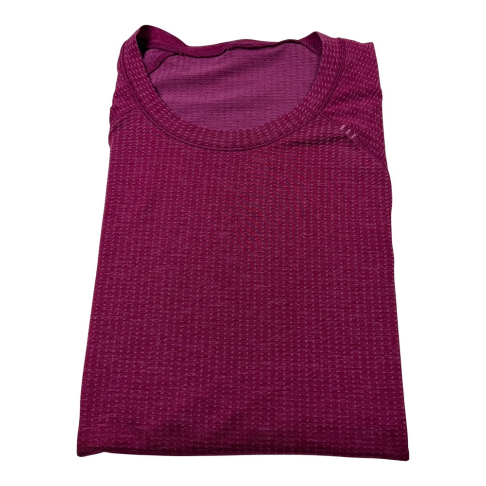 Lululemon Metal Vent Tech Slim Fit Short Sleeve Active Shirt Mens Large Magenta
